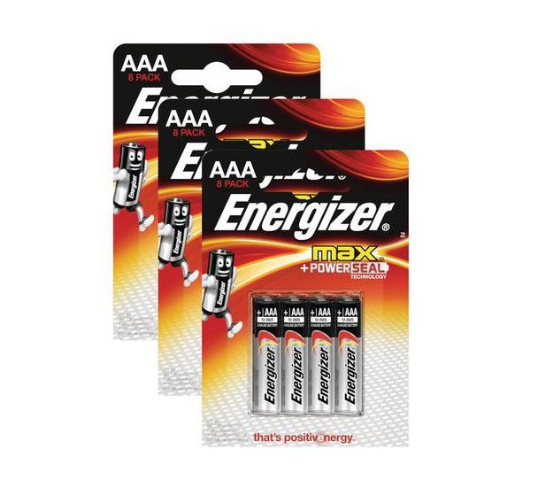 Lot de 24 Pile alcaline - MAX AAA/LR03 FSB8 - Lot de 3 packs de 8 - Energizer