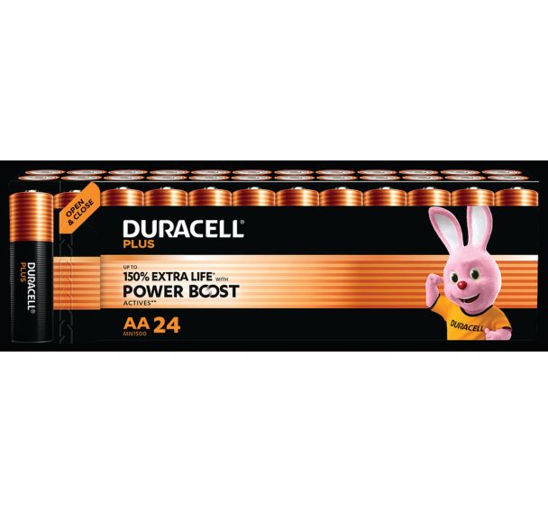 Lot de 24 Pile alcaline AA Plus Powerboost - Duracell