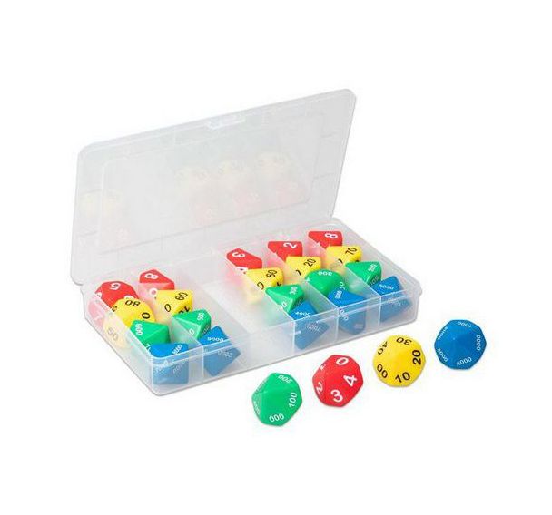 Lot de 24 dés mathématiques