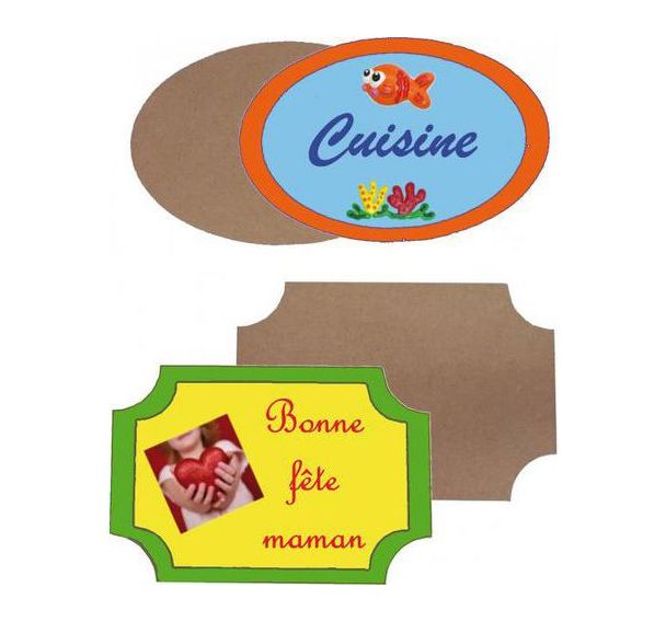 Lot de 24 plaques en médium bois