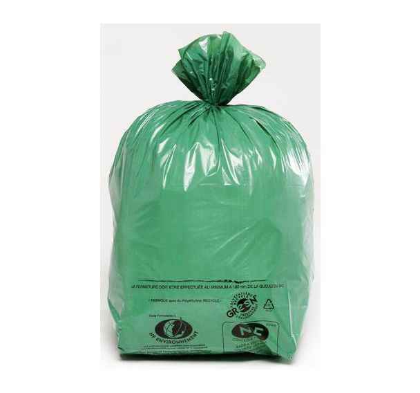 Lot de 250 Sac-poubelle - PEbd recyclé NF Environnement - Déchet léger