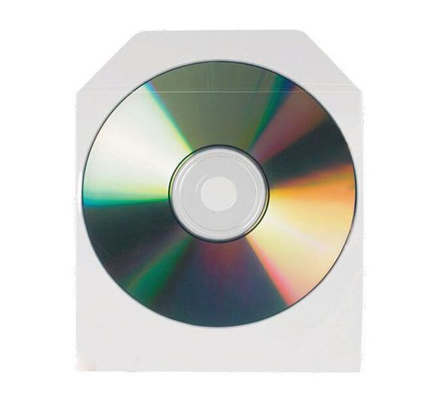 Lot de 25 25 Pochettes non-adhésives à rabat pour CD/DVD