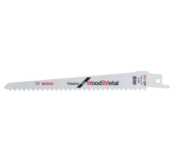 Lot de 25 5 Lames scie sabre BIM Endurance Bois & Métal 150mm S611DF