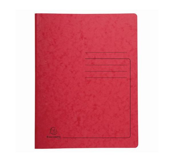 Lot de 25 Chemises de classement à ressort carte lustrée - A4-Rouge