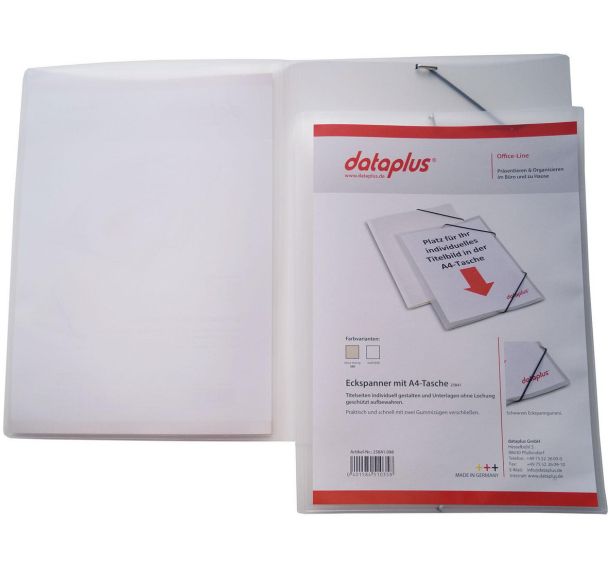 Lot de 25 Dossier à élastiques pers. A4 avec insérer: transparent