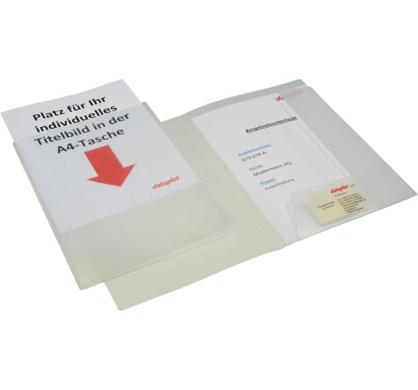 Lot de 25 Dossier offre A4 avec insert: transparent
