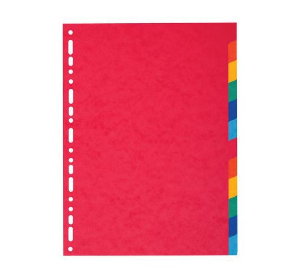 Lot de 25 Intercalaires carte 220g 12 positions - a4