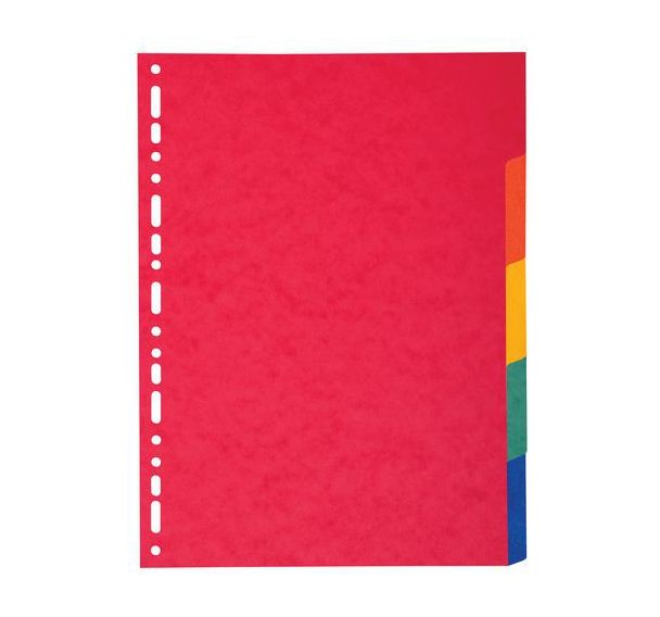 Lot de 25 Intercalaires carte lustrée 225g 5 positions - a4