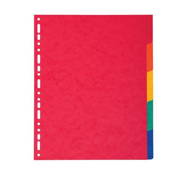 Lot de 25 Intercalaires carte lustrée 225g 5 positions - a4 maxi