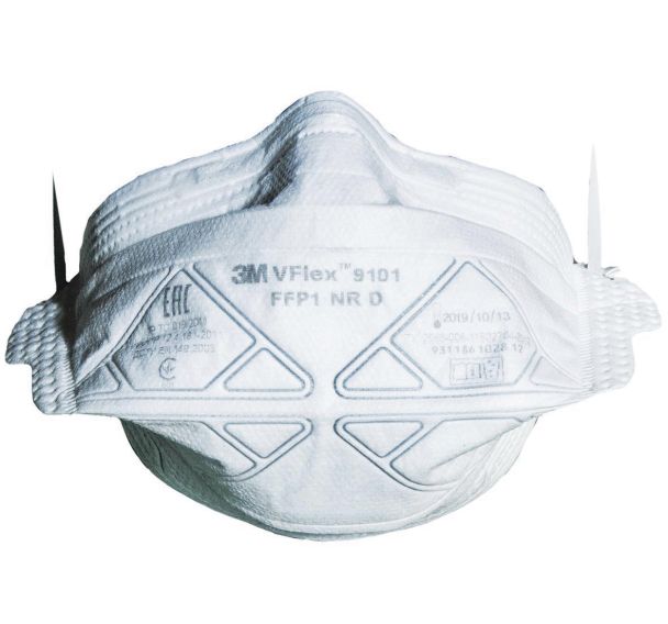 Lot de 25 Masque pliable 3M VFlex FFP1 NR D sans soupape