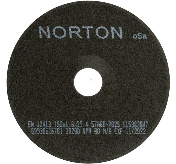 Lot de 25 Meule de tronçonnage plate Ø150x1.6x25.4mm 5D10A601PB25