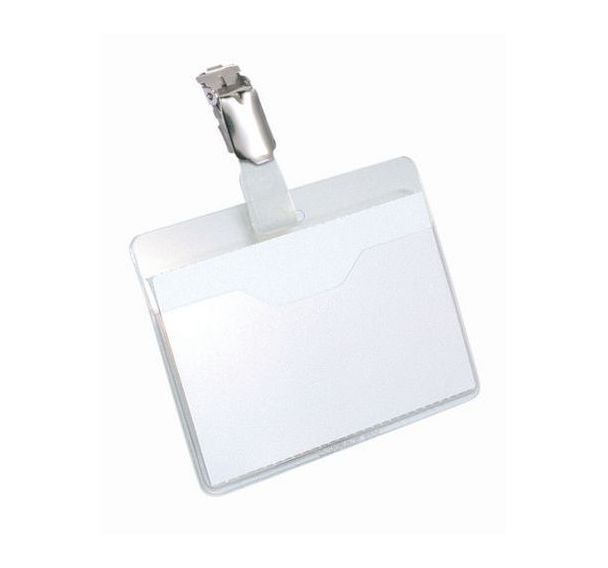 Lot de 25 Porte-badge - Couverture partielle avec clip - Durable