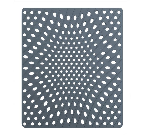 Lot de 25 Tapis d'évier design - Caoutchouc - Gris foncé