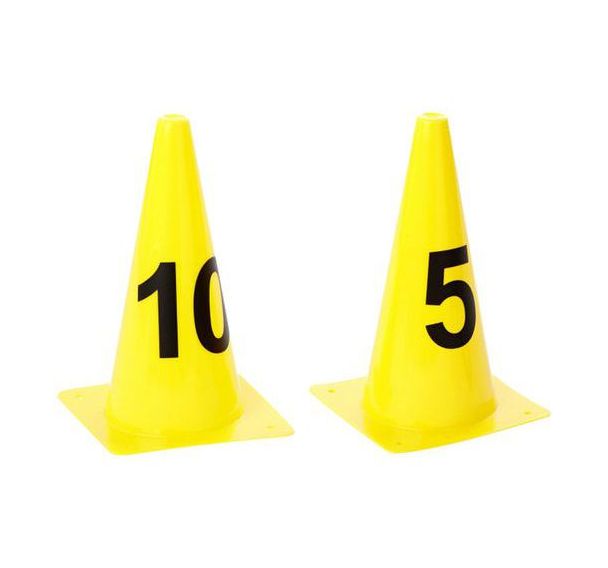 Lot de 25 cônes 30 cm numérotés 1 à 25