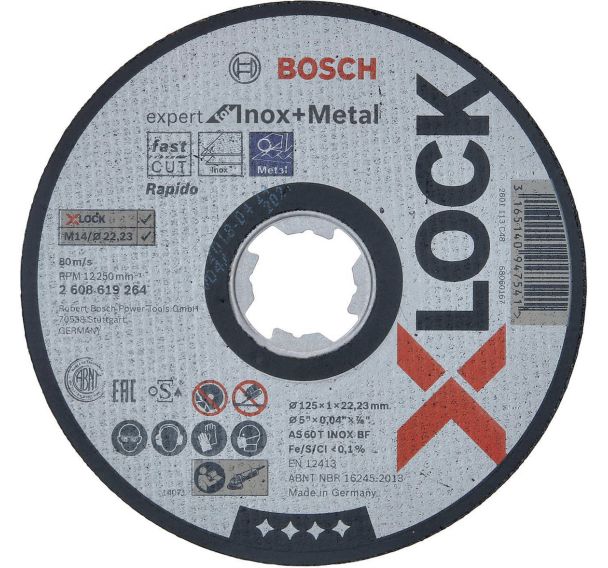 Lot de 25 disques Xlock Exp Metal Inox 115 x 1,0 Plat