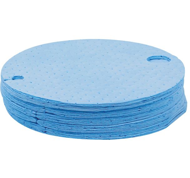 Lot de 25 feuilles absorbante pour fût Ø 55cm Bleu