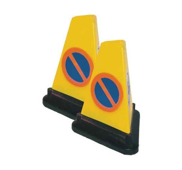 Lot de 2 2 cônes triangulaires « Défense de stationner », 525 mm (H)