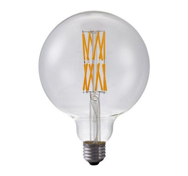 Lot de 2 Ampoule double filament G125 LED 720 lm 8.5W coloris clair