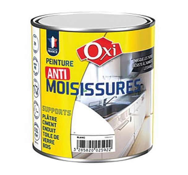 Lot de 2 Antimoisissure avec finition blanc de demi litres