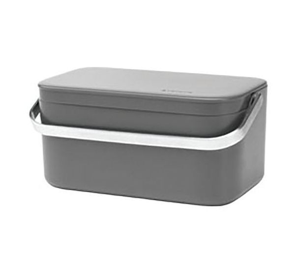 Lot de 2 Bac portable à déchets gris foncé