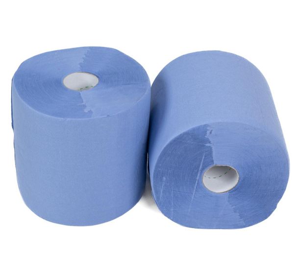 Lot de 2 Bobine industrielle bleue - 800 feuilles - Lot de 2 - Manutan