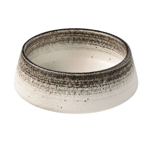 Lot de 2 Bol japonais biconique avec rebord gris - 55 cl