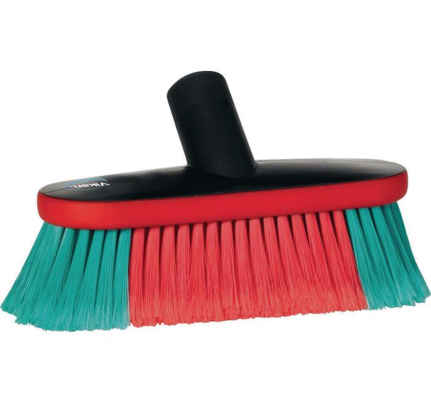Lot de 2 Brosse à passage d'eau, 230 mm, Souple/fleuré, Noir