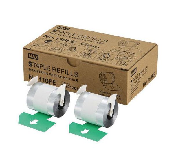 Lot de 2 Cartouche de 4000 agrafes plates pour MAX EH110F