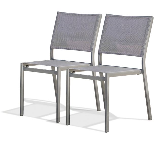 Lot de 2 Chaise jardin empilable Stockholm en lot