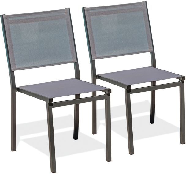 Lot de 2 Chaise jardin empilable Tolede en lot