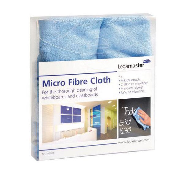 Lot de 2 Chiffon microfibre pour tableaux Legamaster 40 x 40