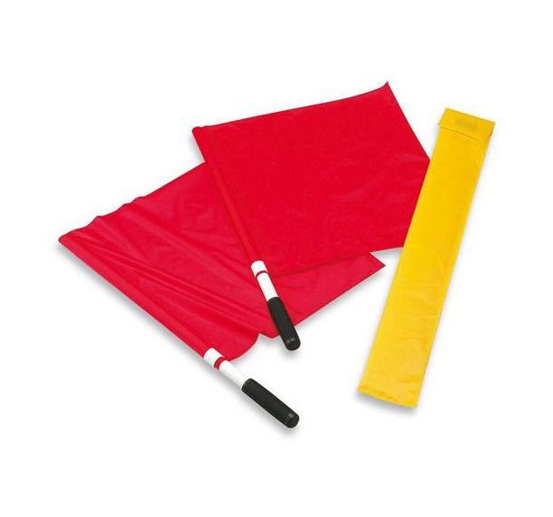Lot de 2 drapeaux rouge juge de lignes volley-ball