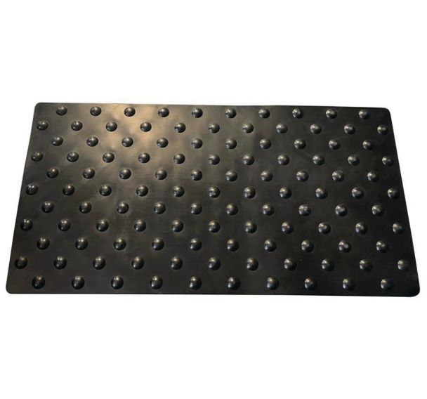 Lot de 2 Dalles podotactile intérieure/extérieure caoutchouc 1.5 420x800 mm noir