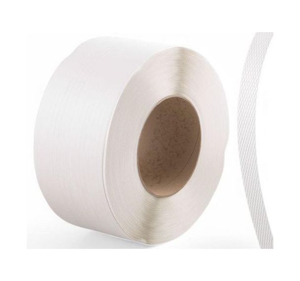 Lot de 2 Feuillard polypropylène blanc Ø 406 mm force 180 kg
