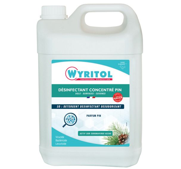 Lot de 2 Nettoyant désinfectant bactérisol multi usages bidon de 5L