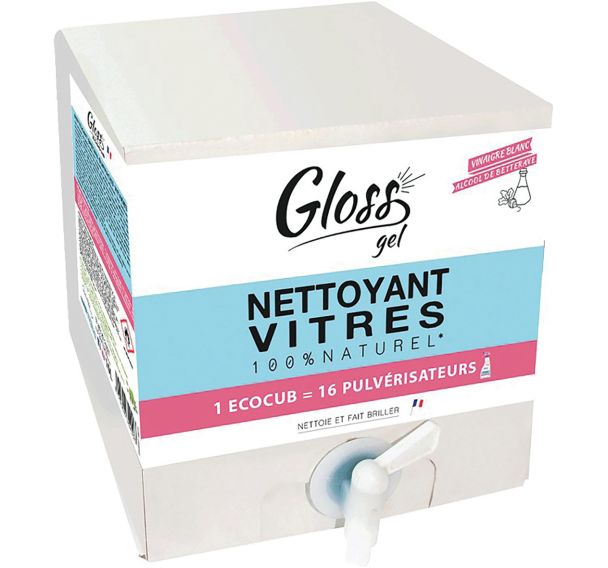 Lot de 2 Nettoyant gel pour vitres de 10 l