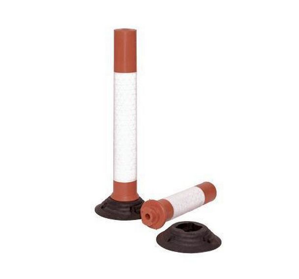 Lot de 2 Paire de poteaux de circulation de 750 mm de haut