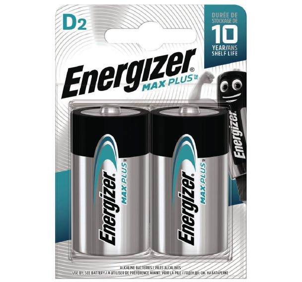 Lot de 2 Pile alcaline Max PLus D/LR20 FSB2