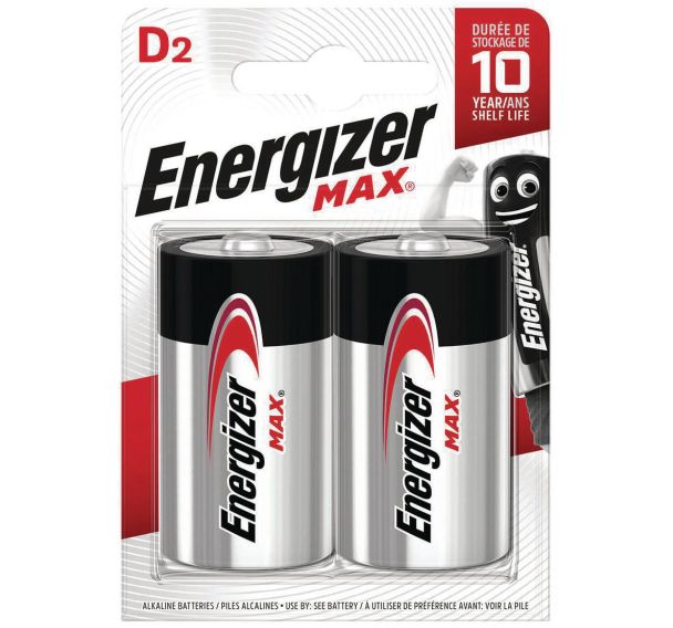 Lot de 2 Piles Max D - Lot de 2 - Energizer