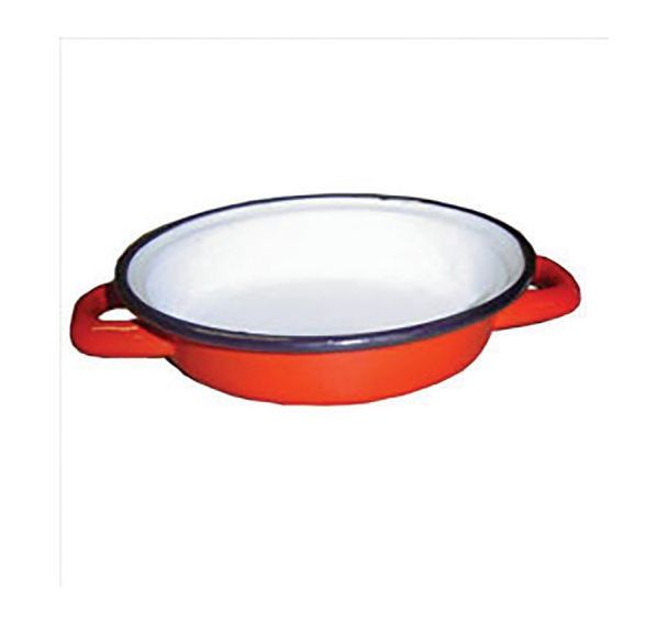 Lot de 2 Plat à oeufs en acier émaillé de 18cm