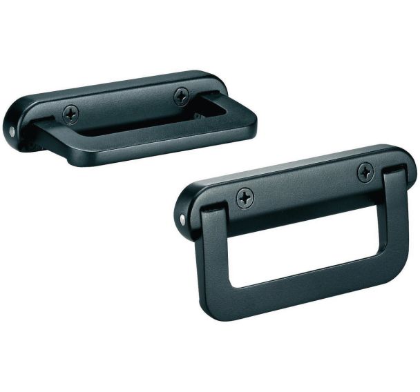 Lot de 2 Poignée rétractable Col.:Noir Plastique