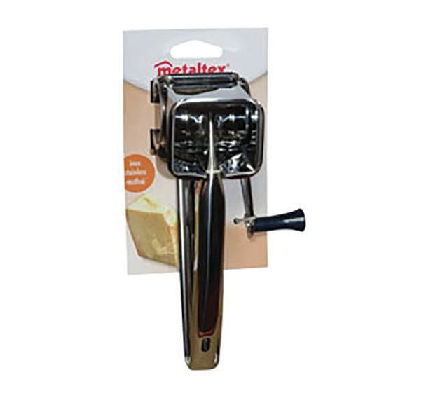 Lot de 2 Râpe à fromage manuelle inox avec levier à poignet plastique