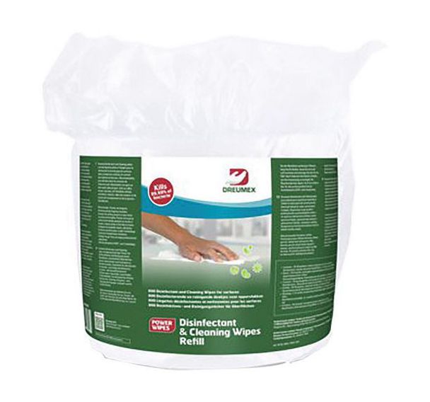 Lot de 2 Recharge lingettes désinfectantes Dreumex