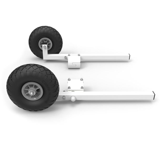 Lot de 2 Roues escamotable pour but transportable lesté