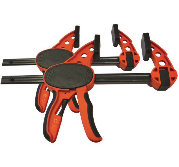 Lot de 2 Serre-joints rapides 1 main 15 cm+30 cm