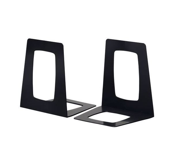 Lot de 2 Serre-livres recyclé L:13.8 cmxH:17.8 cm-Noir-
