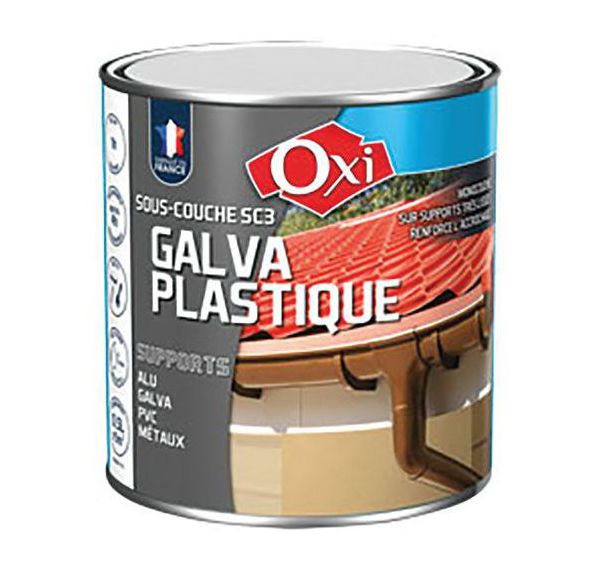 Lot de 2 Sous couche blanc pour galva ou plastique 500 ml