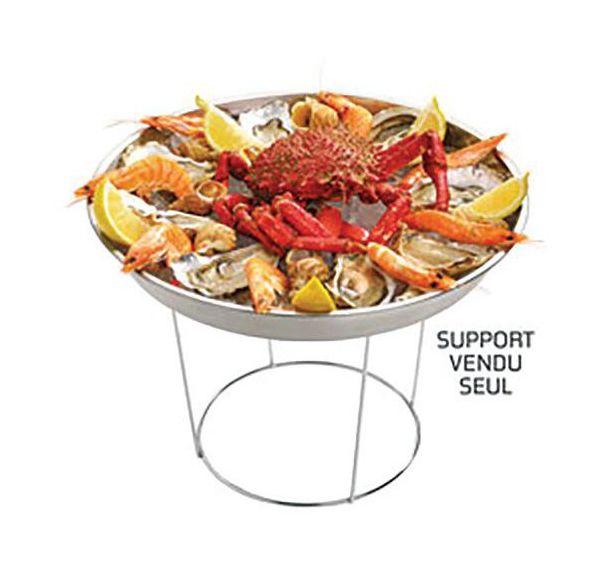 Lot de 2 Support de plateau à fruit de mer rond