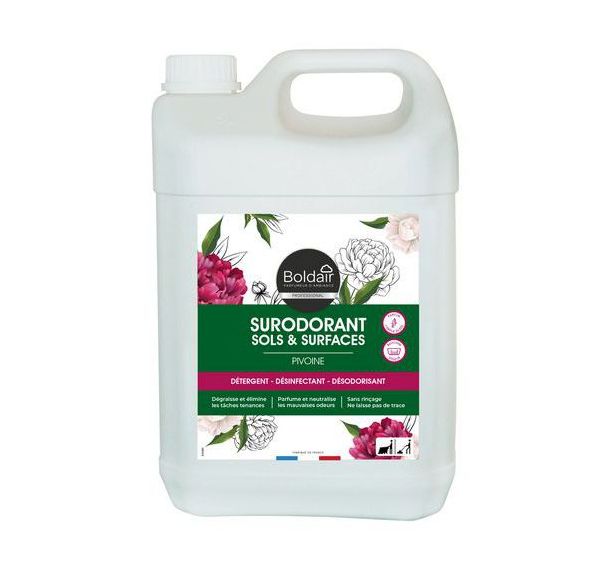 Lot de 2 Surodorant parfum pivoine rose 5L Boldair