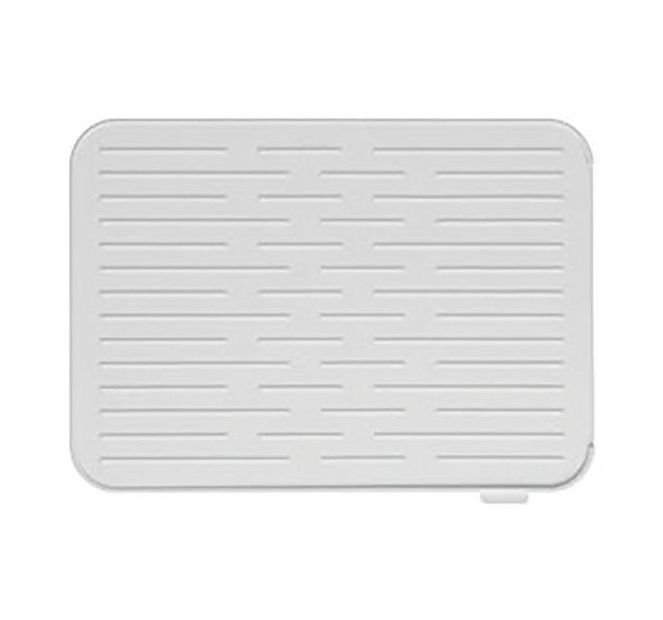 Lot de 2 Tapis égouttoir gris clair en silicone